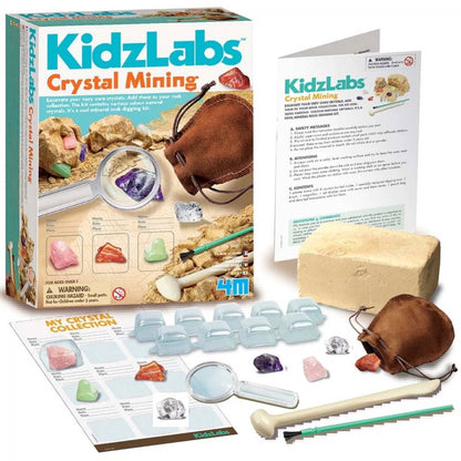 Crystal Mining Dig A Gem Science Kit 5+ by 4M KidzLab