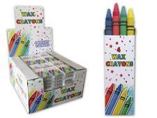 Boxed 1 Set of 4 Wax Crayons Ideal for Party Bags