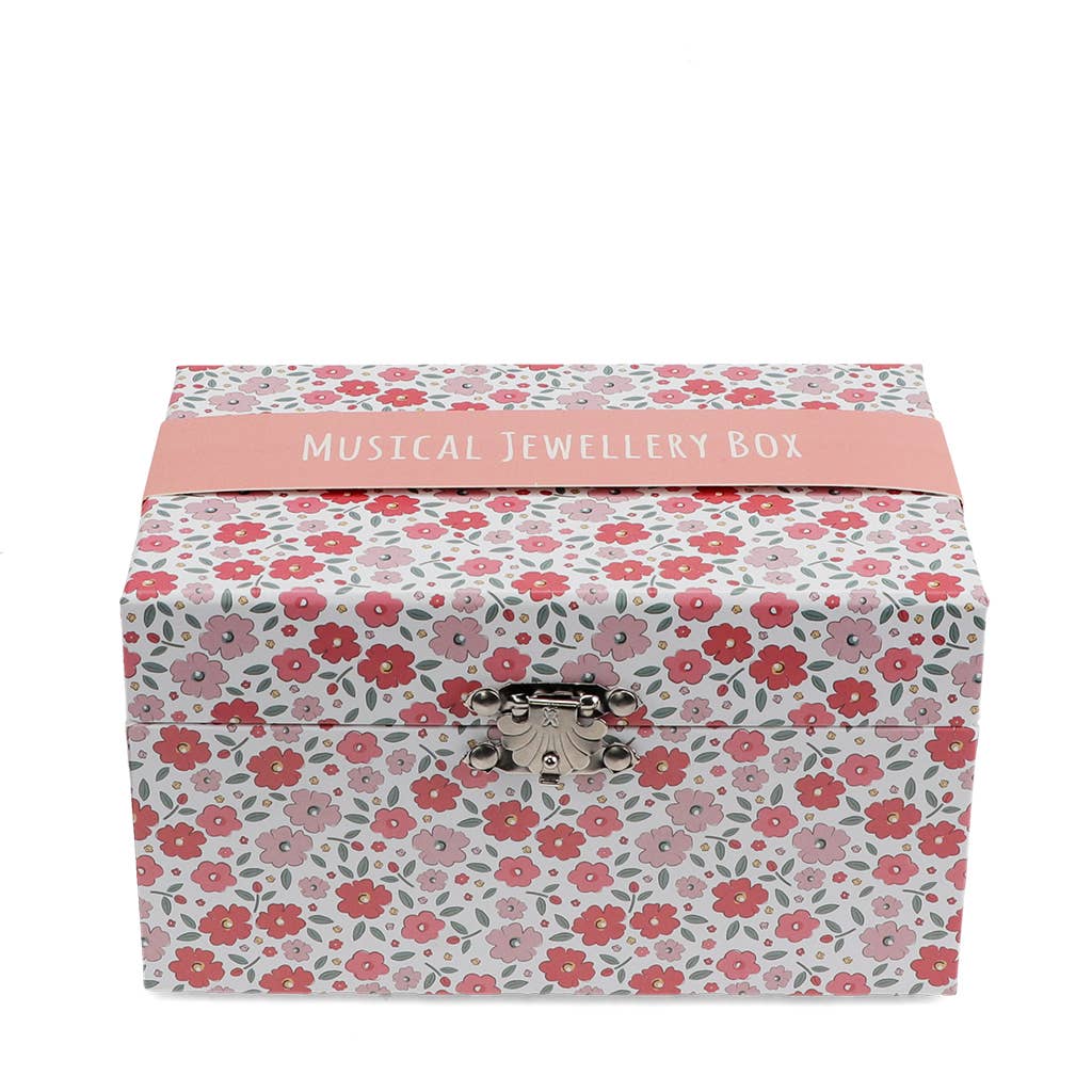 Musical Jewellery Box - Pink Tilde Floral 3+