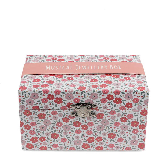 Musical Jewellery Box - Pink Tilde Floral 3+