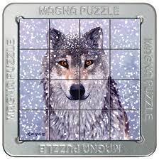 Optillusion Snow Wolf 3D Magna Puzzle 8+ by Cheatwell Games