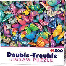 Butterflies Double-Trouble 500 Piece Puzzle By Cheatwell