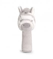 14cm Cuddle Zebra Stick Rattle by Keeleco 0 months +