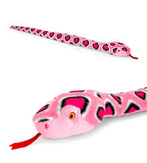 Pink 1m Keel Eco Snake Cuddly Soft Toy by Keel 0+