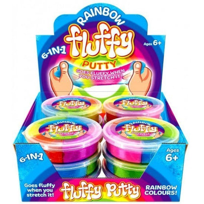 6-in-1 Rainbow Fluffy Putty 6+