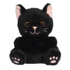 Twilight Black Cat Palm Pals 5" Plush Soft Toys by Aurora 0+