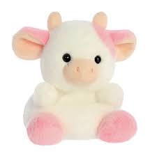 Belle the Strawberry Cow Palm Pals 5" Plush Soft Toys by Aurora 0+