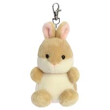 Ella the Bunny Palm Pals Keyclip Plush by Aurora 0+