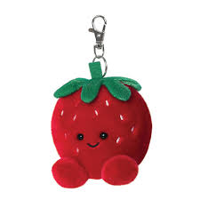 Juicy Strawberry Palm Pals Keyclip Plush by Aurora 0+