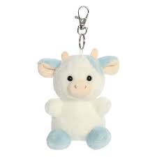 Skyla the Blueberry Cow Palm Pals Keyclip Plush by Aurora 0+