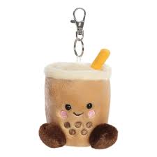 Milky Tea Boba  Palm Pals Keyclip Plush by Aurora 0+