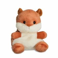 Nibbles the Squirrel Palm Pals 5" Plush Soft Toys by Aurora 0+