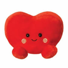 Amore Heart Palm Pals 5" Plush Soft Toys by Aurora 0+