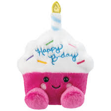 Sparkle Birthday Cupcake Palm Pals 5" Plush Soft Toys by Aurora 0+