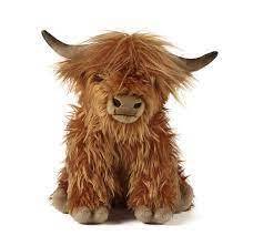 Highland Cow Soft Toy with Sound by Living Nature 30cm