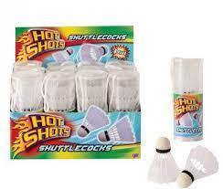 Pack of 4 White Badminton Shuttlecocks Outdoor Indoor Game