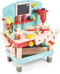 My First Wooden Tool Bench Pretend Play Toy by Le Toy Van TV448