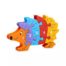 Wooden Hedgehog 1 to 5 Jigsaw Puzzle by Lanka Kade 10m+