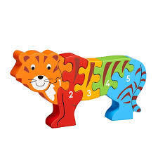 Wooden Tiger 1 to 5 Jigsaw Puzzle by Lanka Kade 10m+