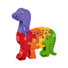 Wooden Dinosaur 1 to 5 Jigsaw Puzzle by Lanka Kade 10m+