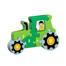 Wooden Tractor 1-5 Jigsaw Puzzle by Lanka Kade NJ18 10m+