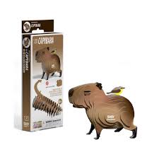 Eugy 3D Capybara Craft Kit Model No. 120 by Brainstorm