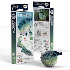 Eugy 3D Pufferfish Craft Kit Model No. 138 by Brainstorm