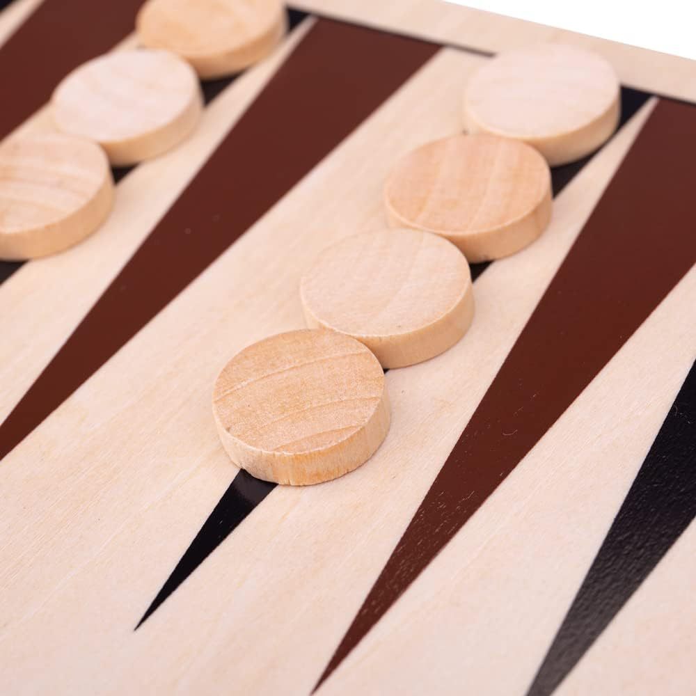 Wooden Backgammon Game by Big Jigs 3+
