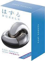 Huzzle Cast Donut Metal Puzzle Level 4, Brain Teaser 8+
