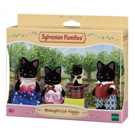 Sylvanian Families Midnight Cat Family Set 5530 with Figures