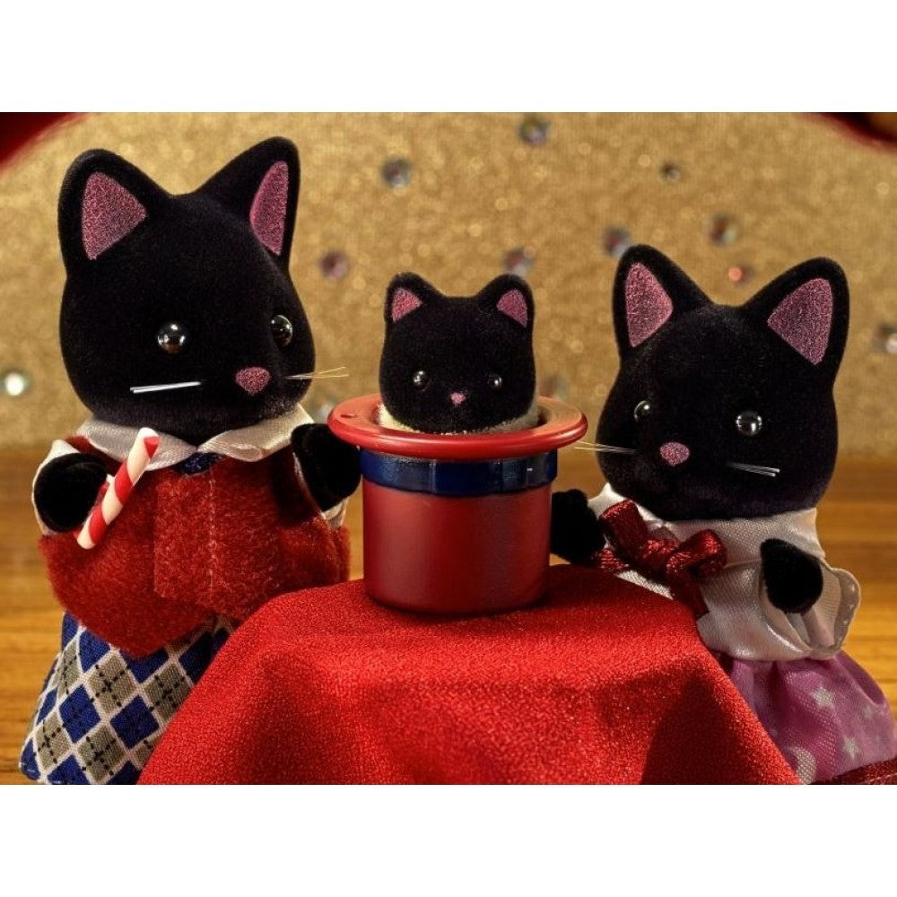 Sylvanian Families Midnight Cat Family Set 5530 with Figures