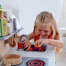 White Gourmet Deluxe Mini Kitchen By Hape Toys E3152