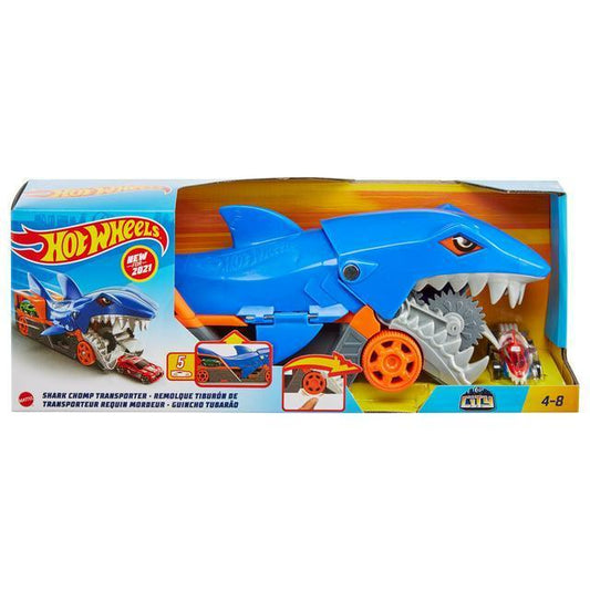 Hot Wheels Shark Chomp Transporter Playset With One Car 4+