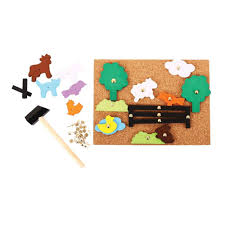 Farm Pin-a-Shape Board by Bigjigs 3+