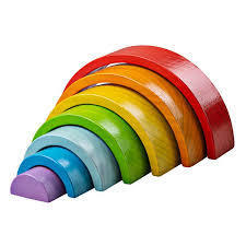 Wooden Stacking Rainbow Small BJ499 By Big Jigs Toys 18m+