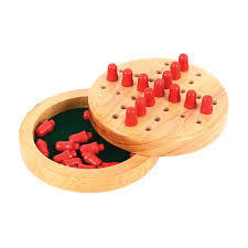 Solitaire Mini Wooden Travel Board Game by Big Jigs BJ156 3+