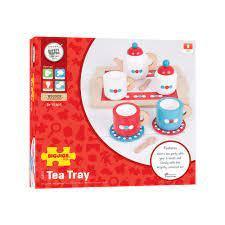 Wooden Tea Set and Tray by Bigjigs Toys  BJ620 3+