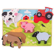 Farm Chunky Lift Out Tray Puzzle by Big Jigs Toys