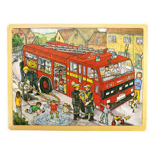 24 Piece Puzzle Tray Fire Engine by Big Jigs Toys