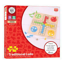 Wooden Ludo Board Game by Big Jigs BJ904 3+