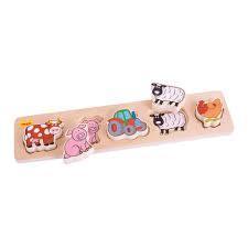 Chunky Lift and Match Farm Puzzle BB014 By Big Jigs Toys 12m+