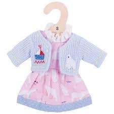 Polar Bear Pink Dress for Small Size Doll By BigJigs BJD504