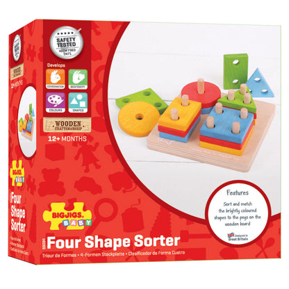 My First Four Shape Sorter Puzzle by Big Jigs Toys 12m+