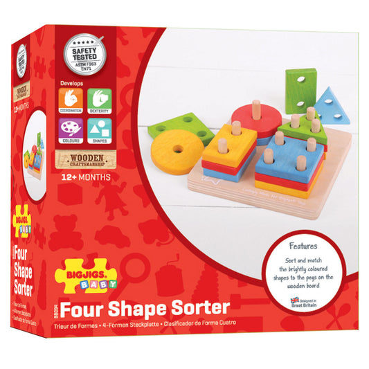 My First Four Shape Sorter Puzzle by Big Jigs Toys 12m+