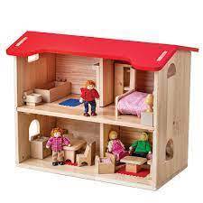 Complete Wooden Dolls House by BigJigs Toys BJ035 3+