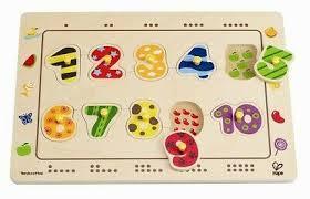 Wooden  Number Peg Puzzle by Hape E1500