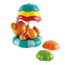 Teddy's Umbrella Stackers Water Play Bath Toy 12m+ by Hape