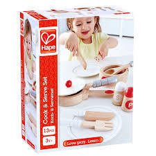 Cook And Serve Pretend Play Se by Hape Toys E3150