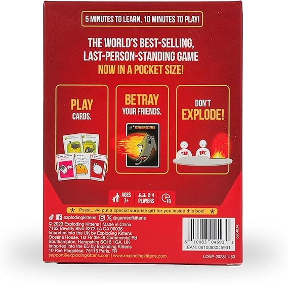 Exploding Kittens Card Game Grab & Game 7+