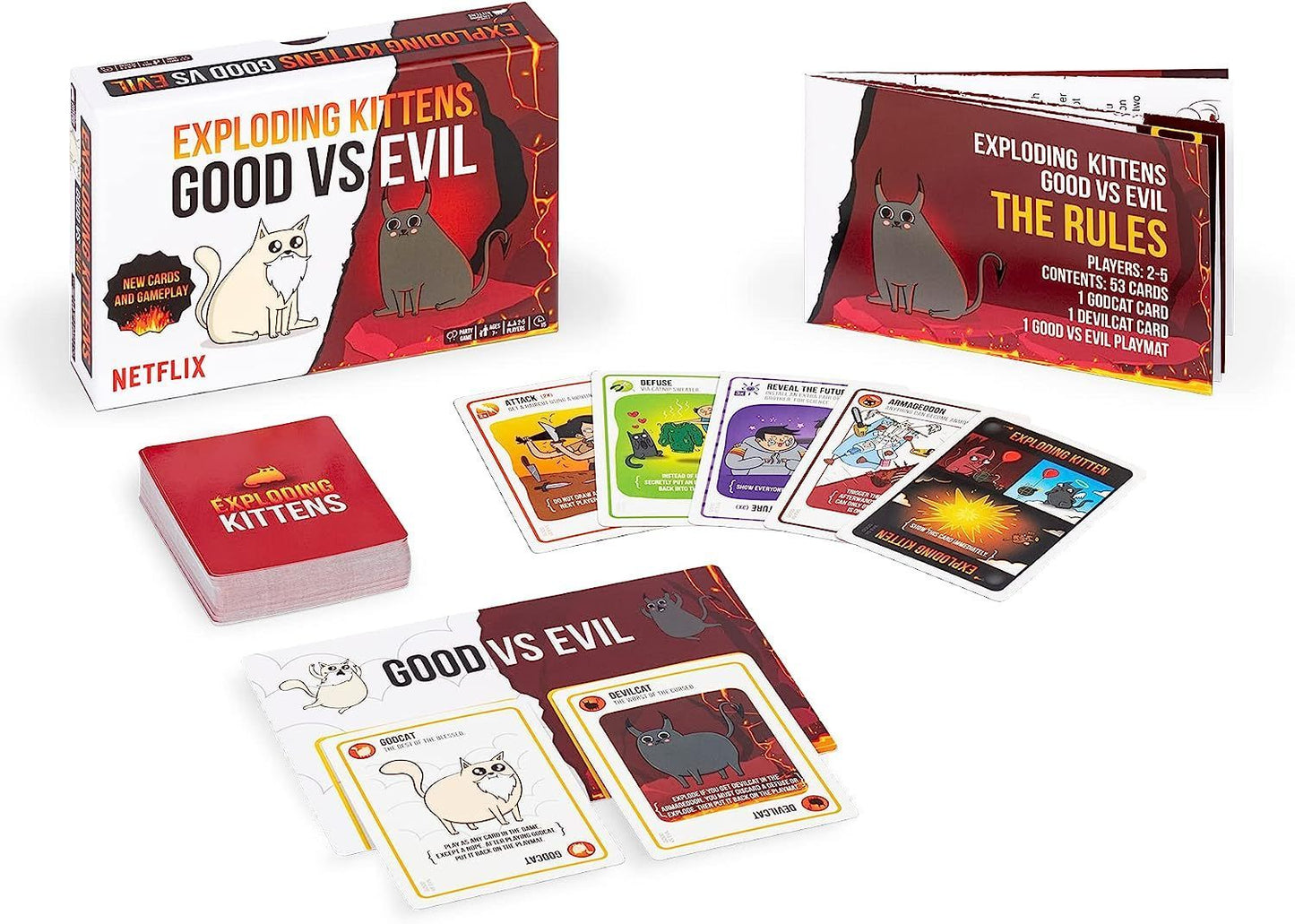 Exploding Kittens Card Game Good vs Evil 7+